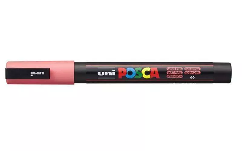 Akrylový popisovač Posca PC-3M, korálová, 0,9-1,3 mm, UNI