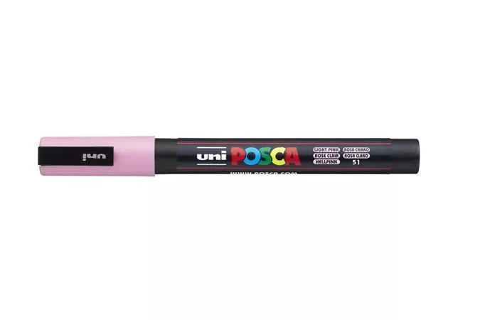 Akrylový popisovač Posca PC-3M, světle růžová, 0,9-1,3 mm, UNI