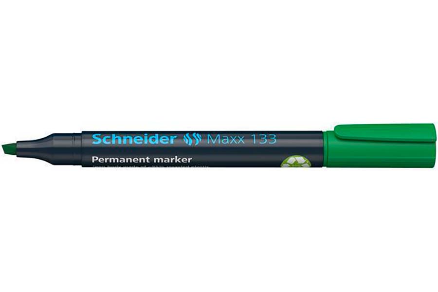 Permanentní popisovač Maxx 133, zelená, 1-4mm, klínový hrot, SCHNEIDER