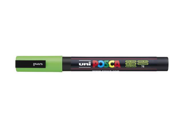 Akrylový popisovač Posca PC-3M, zelená jablko, 0,9-1,3 mm, UNI
