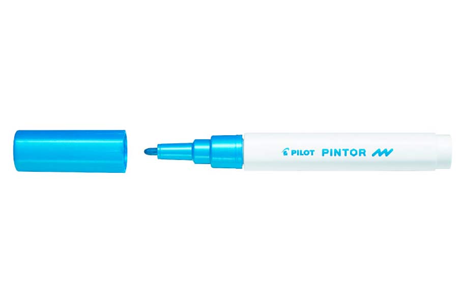 Popisovač Pilot Pintor F / metalická modrá