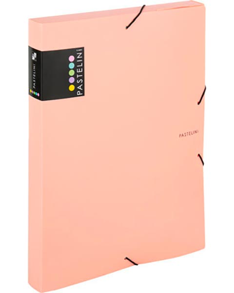Box na spisy A4 s gumou PASTELINi - oranžová