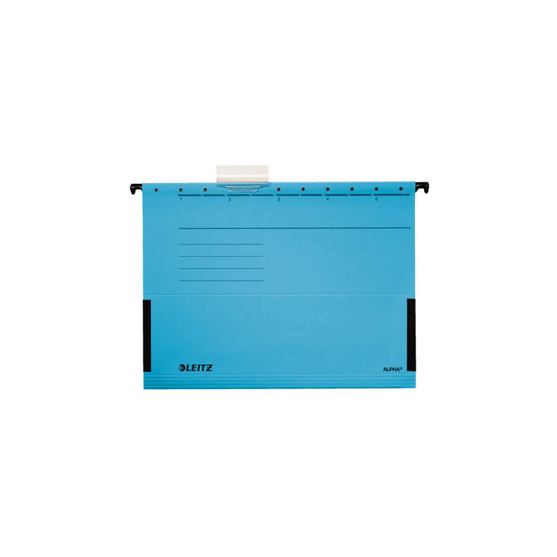 Závěsné desky Leitz Alpha s bočnicemi - modrá
