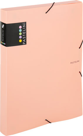 Box na spisy A4 s gumou PASTELINi - oranžová