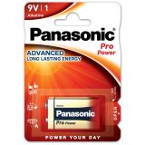 Alkalická baterie, 6LR61, 9V, Panasonic, blistr, 1 balení, 6LF22PPG/1BP, Pro Power Alkalická baterie, 6LR61, 9V, Panasonic, blistr, 1 balení, 6LF22PPG/1BP, Pro Power