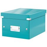 Archivační krabice, A5, lakový lesk, LEITZ Click&Store, ledově modrá
