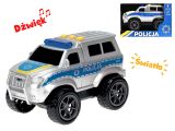 Auto policie polský design 18cm na setrvačník na baterie se světlem a zvukem v krabičce Auto policie polský design 18cm na setrvačník na baterie se světlem a zvukem v krabičce