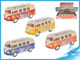 Autobus Volkswagen 13cm kov na zpětný chod 4barvy 12ks v DBX Autobus Volkswagen 13cm kov na zpětný chod 4barvy 12ks v DBX