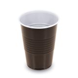 Automatový pohár hnědo-bílý 0,18 l / prům. 70 mm, bal. 100 ks