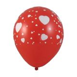 Balón L 30 cm, Srdce bílé /100 ks/
