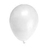 Balón M 25 cm, bílý / 10 ks /