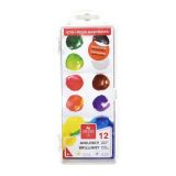 Barvy vodové brilliant KOH-I-NOOR Anilinky 22 mm - sada 12 ks