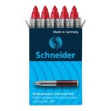 Náplň pro rollery Schneider Cartridge 852 0,6 mm / 5 ks - červená Náplň pro rollery Schneider Cartridge 852 0,6 mm / 5 ks - červená