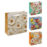 Dárková taška 2049 Flowers, velikost S 14,5 x 6 x 15 cm (mix 4 vzorů)