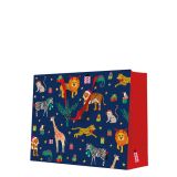 Dárková taška horizontální - Animals in a Christmas mood 33,5x26,5x13 cn