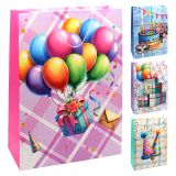 Dárková taška k narozeninám 7206 velikost XL 40 x 15 x 55 cm (mix 4 vzorů) Dárková taška k narozeninám 7206 velikost XL 40 x 15 x 55 cm (mix 4 vzorů)