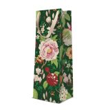 Dárková taška na láhev - Classic Flowers 12x10x37 cm