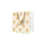 Dárková taška PAW 17x17x6 cm Grunge Textured Snowflakes Gold Dárková taška PAW 17x17x6 cm Grunge Textured Snowflakes Gold