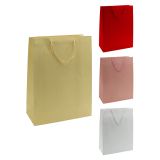 Dárková taška třpytivá, velikost M 18x8,5x23 cm (mix 4 barev) Dárková taška třpytivá, velikost M 18x8,5x23 cm (mix 4 barev)