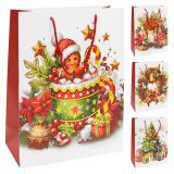 Dárková taška vánoční 99170 velikost L 31 x 12 x 40 cm (mix 4 vzorů) Dárková taška vánoční 99170 velikost L 31 x 12 x 40 cm (mix 4 vzorů)