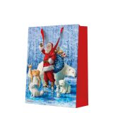 Dárková taška velká - Santa Claus With Animals 30x12x41 cm Dárková taška velká - Santa Claus With Animals 30x12x41 cm