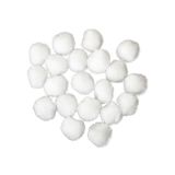Dekorační pompony 2 cm bílé - sada 20 ks