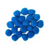 Dekorační pompony 2 cm modré - sada 20 ks
