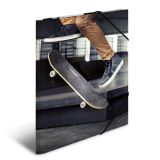Deska s gumičkou A4 karton - skateboard