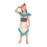 Dětský kostým Indiánka (šaty, opasek, čelenka) - 2 velikosti