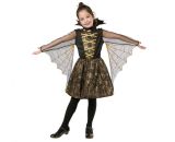 Dětský kostým Pavoučí princezna (šaty, límec), velikost 120/130 cm