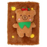 Dětský zápisník 13 x 19 cm, 80 listů, plyšová obálka + medvídek