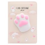 Dětský zápisník A5, 80 listů, měkké PU desky - Kočičí tlapka