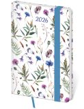 Diář 2026 týdenní kapesní Vario - Wildflowers s gumičkou