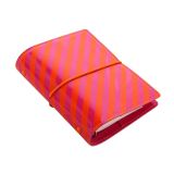Diář Filofax Domino Patent stripes, oranžovo-růžový, kapesní