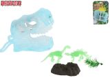 Dinoworld 3D přívěsek na klíče dinosaurus 11cm svítící ve tmě s doplňky na kartě