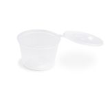 Dressingová miska (PP)  s viečkom priehľadná Ø70mm 120ml [50 ks]