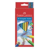 ECO pastelky Faber-Castell trojhranné se struhadlem 12ks, barevné