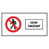 Etikety Info - Vstup zakázán 262x131 mm