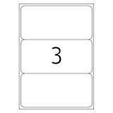Etikety Top Stick A4/100 ks, 200 x 95 mm - 3 etikety, bílé