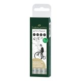 Faber-Castell Ecco Pigment technické pero - sada 4 ks (0,1-0,3-0,5-0,7 mm)