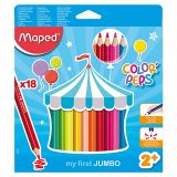 Farebné ceruzky trojbok MAPED JUMBO Color Peps18ks Farebné ceruzky trojbok MAPED JUMBO Color Peps18ks
