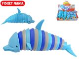 Fidget delfín klik klak 17cm 2barvy 12ks v DBX Fidget delfín klik klak 17cm 2barvy 12ks v DBX