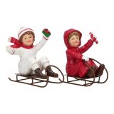 Figurka děti na saních 12 cm (2 varianty) Figurka děti na saních 12 cm (2 varianty)