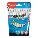 Fixy se štětcem MAPED COLOR`PEPS BRUSH, 10 ks