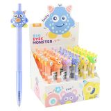 Gelové pero JUNIOR Big Eyes Monster 0,5 mm, modrá náplň (mix barev)
