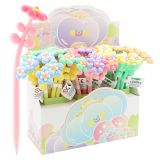 Gelové pero JUNIOR Flower 0,5 mm - modrá náplň (mix /cena 1ks)