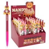 Gelové pero JUNIOR Nandy Bear 0,5 mm, modrá náplň (mix barev) Gelové pero JUNIOR Nandy Bear 0,5 mm, modrá náplň (mix barev)