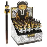 Gelové pero JUNIOR Nandy Bear 0,5 mm, modrá náplň (mix vzorů)