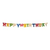 Girlanda (PAP/ALU) HAPPY BIRTHDAY 11cm x 1,5m [1 ks]