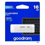 Goodram USB flash disk, USB 2.0, 16GB, bílý, UME2-0160W0R11, USB A, s krytem